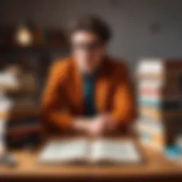 Artistic representation of Max Fry's literary world