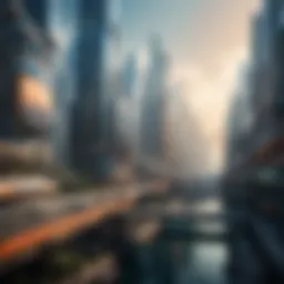 A visual representation of a futuristic cityscape symbolizing the themes of the series.