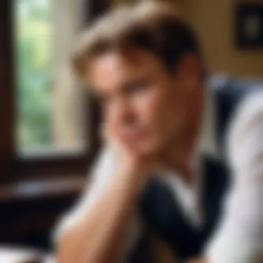 Tom Ripley in Deep Thought Artistic representation of Tom Ripley contemplating his next move