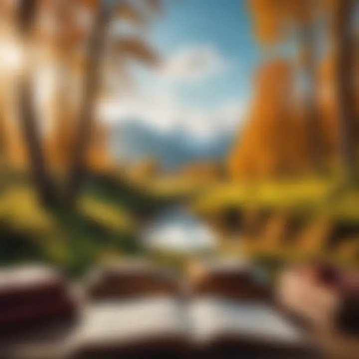 A mysterious landscape representing various literary genres