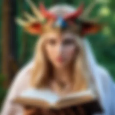 Mythological Entities and Their Influence Symbolic depiction of mythological entities influencing narratives