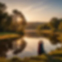 A serene landscape reflecting the themes of love and loss in the drama.