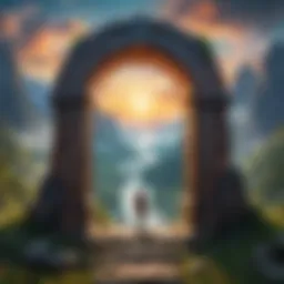 A captivating cover of a fantasy novel featuring a portal to another world.