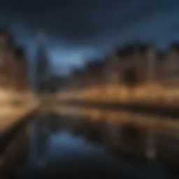 A dark cityscape symbolizing the themes of night and mystery in Night Watch