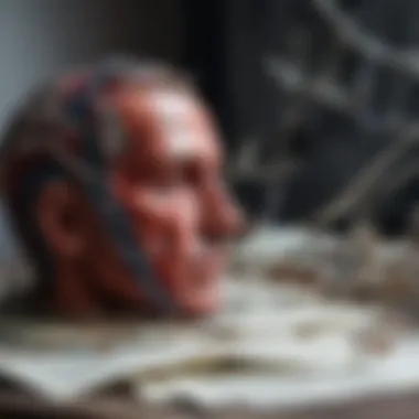 An abstract representation of memory and trauma intertwined