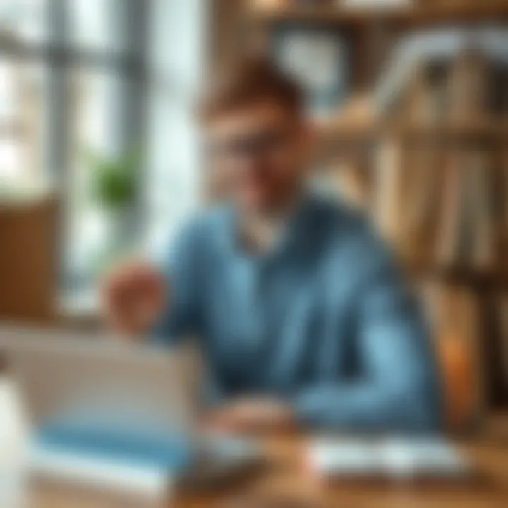 A tutor providing guidance through a video call