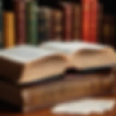 Insights from Influential Literary Masterpieces An open classic book with highlighted passages