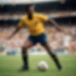 Pele showcasing his iconic soccer skills on the pitch