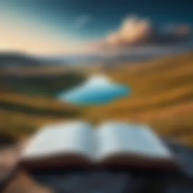 Surreal Essence of Pelevin's Universe A surreal landscape reflecting the themes of Pelevin's literature