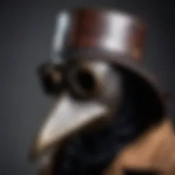 A detailed illustration of the Plague Doctor's mask, showcasing its unique design and historical context.