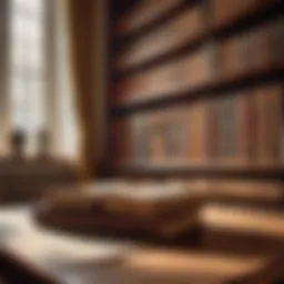 A timeless library filled with classic literature
