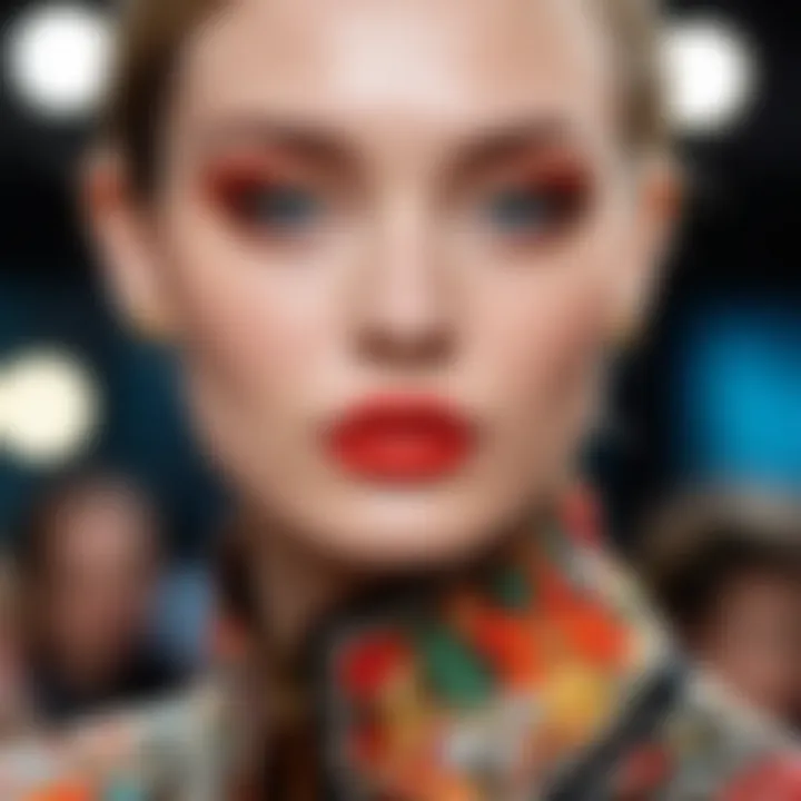 Detailed close-up of a unique fashion piece featured in the Prada Catwalk