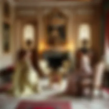 Regency Era Elegance An elegant ballroom scene embodying the Regency era.