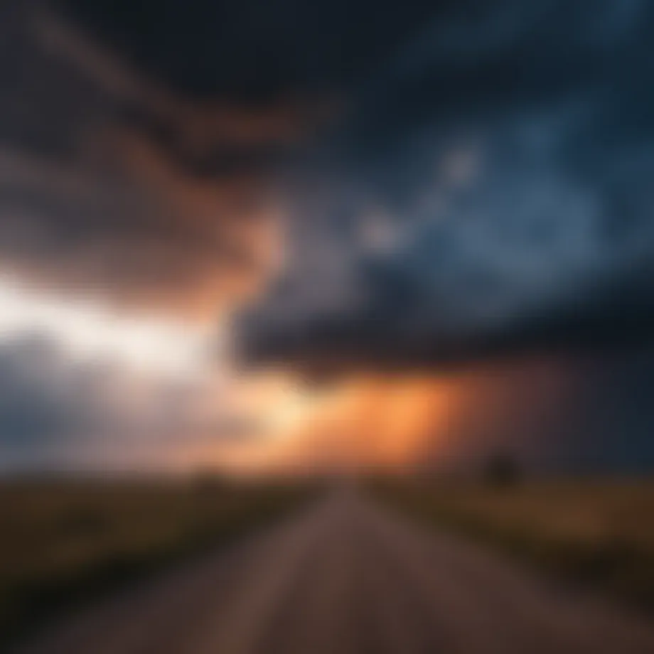 A stormy sky at dawn, symbolizing rage and transformation.