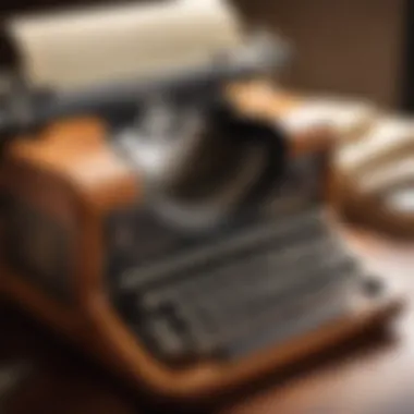 A vintage typewriter symbolizing the art of writing