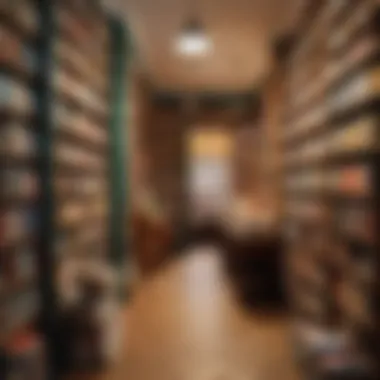 Exploring the Literary Landscape A vibrant bookshop interior showcasing a variety of genres