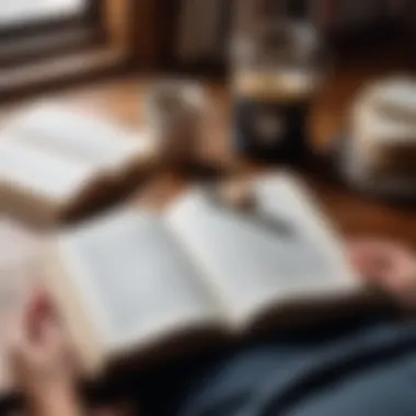 Capturing Thoughts While Reading Open book with handwritten notes beside it