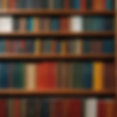 A bookshelf filled with various psychology texts