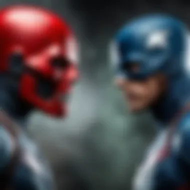 Red Skull confronting Captain America