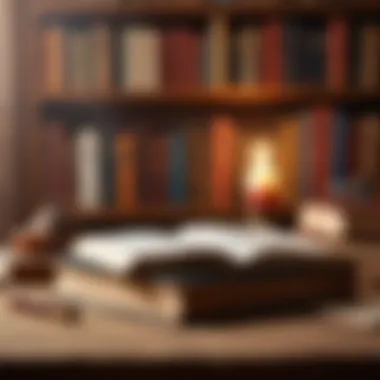Influence on Modern Literature A depiction of the book's influence on modern literature with iconic elements