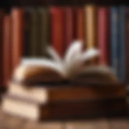 An abstract representation of romantic literature themes