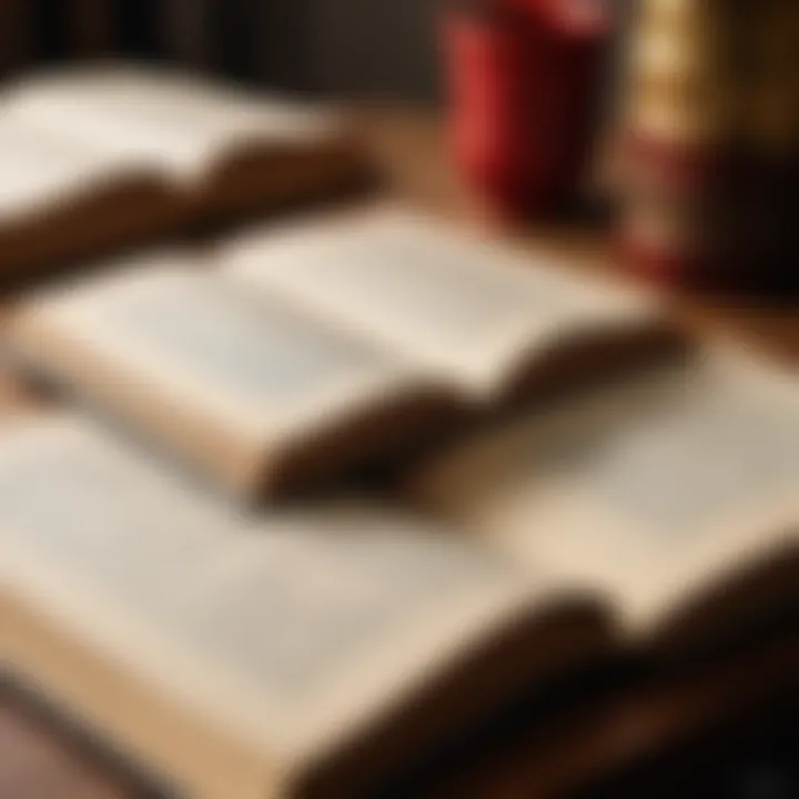 A close-up of a script and a book, showcasing the adaptation process
