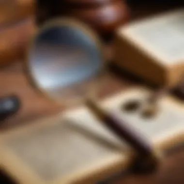The Art of Detection: Tools of the Trade An antique magnifying glass symbolizing detective work and investigation