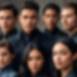Cinematic depiction of the main characters from the series