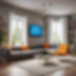 Smart home automation concept showing interconnected devices