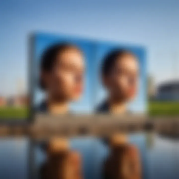 Visual metaphor reflecting social conditions and contradictions