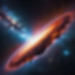 A captivating view of a distant galaxy stretching across the cosmos