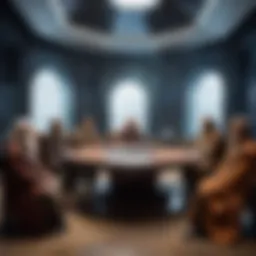 The Jedi Council in session, discussing the fate of the galaxy