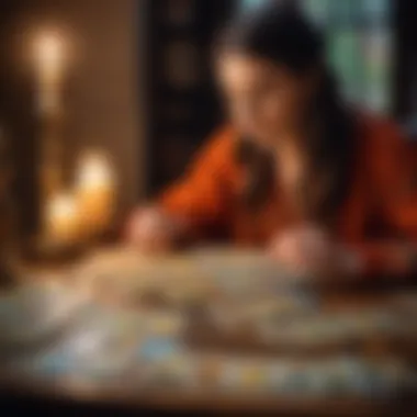 Understanding Tarot Through Study A contemplative person studying Tarot