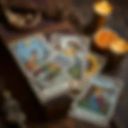 Symbolic representation of Tarot cards showing imagery and themes