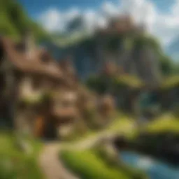 An enchanting depiction of the Discworld, showcasing its unique landscapes and whimsical elements.