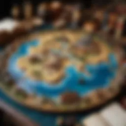 The intricate map of Discworld showcasing its unique geography.