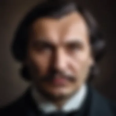 A portrait of Nikolai Gogol reflecting his unique facial features and expression.