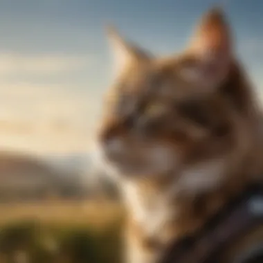The Face of Rebellion: Defiance in the Wild A symbolic representation of rebellion with a cat standing defiantly against a backdrop of a clan's territory.