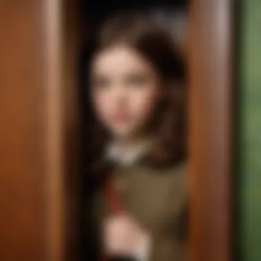 Lucy Pevensie discovering Narnia through the wardrobe