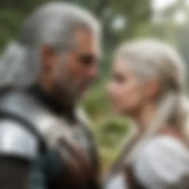 Ciri and Geralt sharing a moment of connection