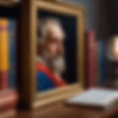 Philosophical Awakening A vibrant painting representing the philosophical debates that emerged during the Renaissance period.