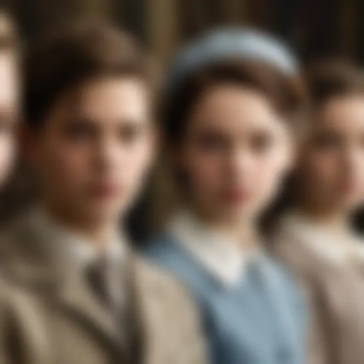 An artistic representation of the series' main characters