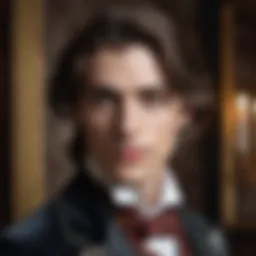 A portrait of Dorian Gray reflecting youth and beauty