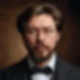 An artistic representation of Anton Chekhov's pseudonym in a literary context