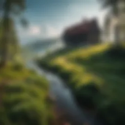 A mystical landscape reminiscent of The Witcher universe