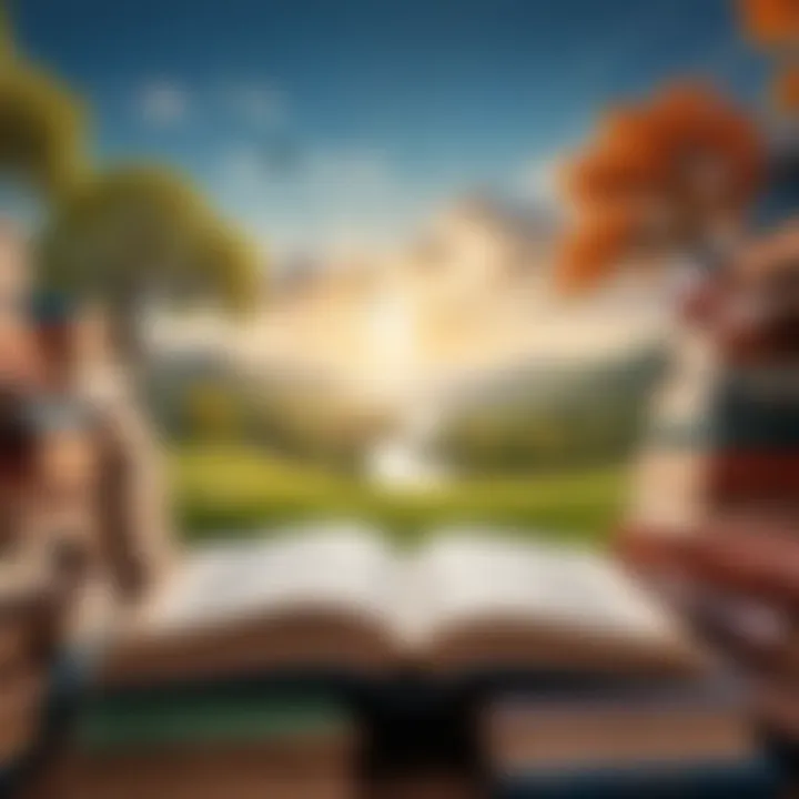 A philosophical landscape representing the quest for fulfillment
