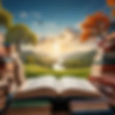 Philosophy of Fulfillment in Literature A philosophical landscape representing the quest for fulfillment