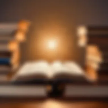 Delving into Intellectual Content in Literature An illustration depicting the intellectual depth of literary works through abstract concepts.