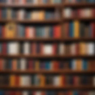Diverse Bestselling Literature A bookshelf filled with bestselling literature