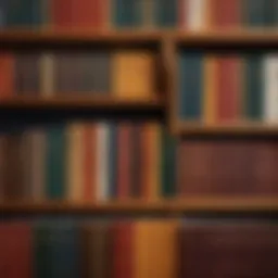 Inspirational bookshelf filled with psychology classics